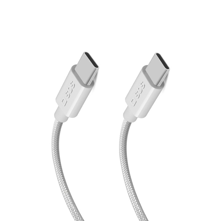 Cablu USB-C - USB-C SBS TECABLETISSUETCC2G 2m 60W Power Delivery, gri