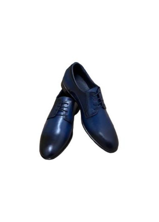 Pantofi eleganti pentru barbati, Piele naturala-1709, Bleumarin