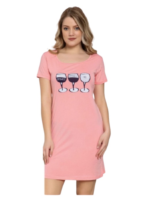 Rochita noapte dama, bumbac, optimist pesimist, roz