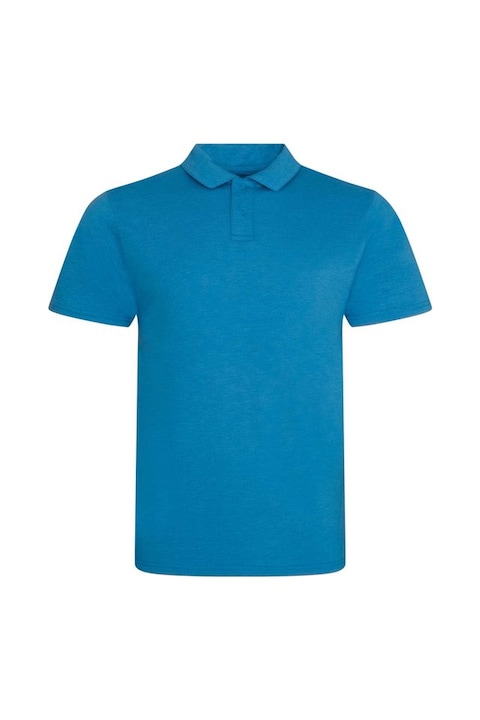 Мъжка тениска с яка, трицветна JP001, Heather Sapphire Blue, Син, S