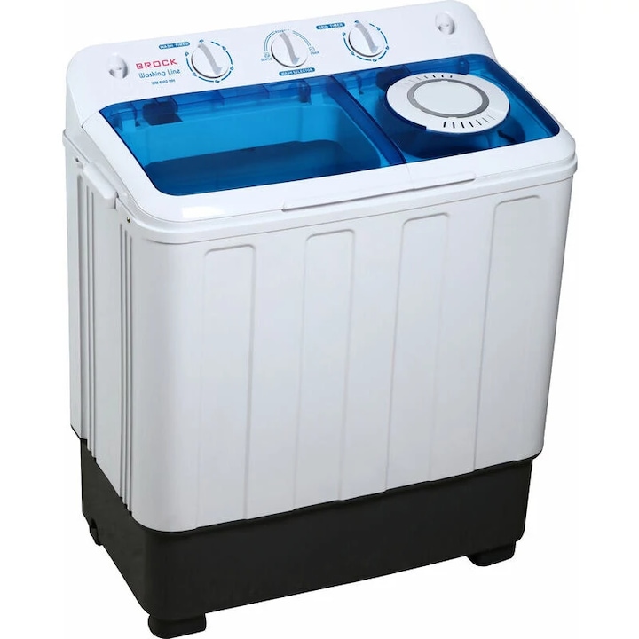 Brock WM 6002 WH, 480W, Макс. 6, Капацитет 8 кг, Таймер, Центрофуга, Бяла, Пералня