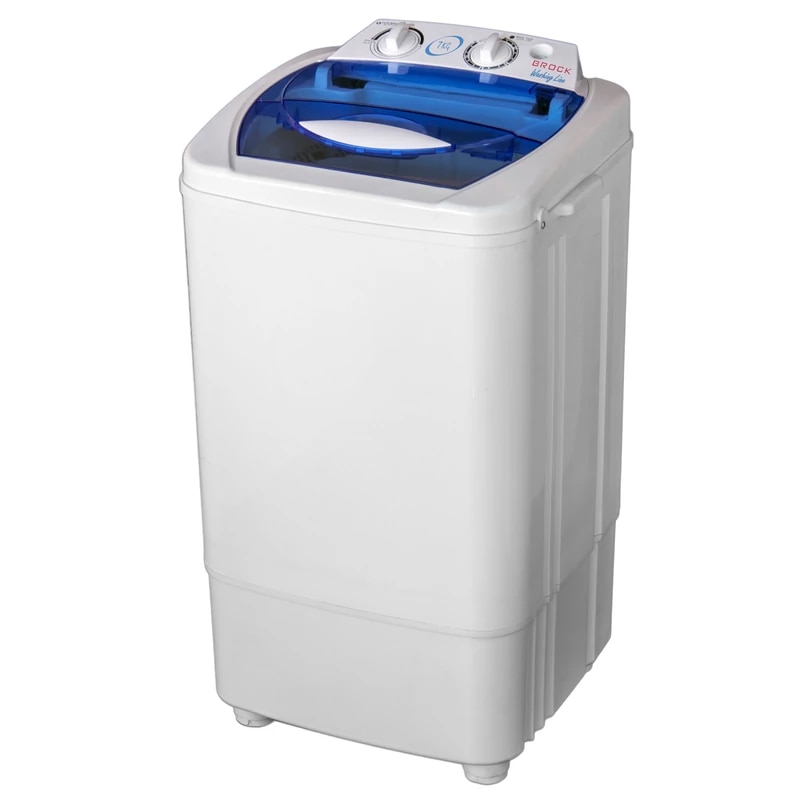 Masina de spalat Brock WM 7001 WH, 300W, Max 6, Capacitate 8 kg, Temporizator, Alb-Albastru