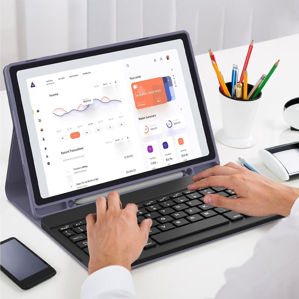 Husa Tableta FlexPro pentru Samsung Galaxy Tab S10 FE, Protectie Completa, Functie Stand, Suport Creion, Mov