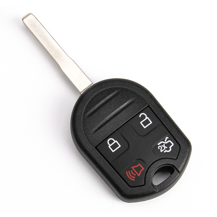 Carcasa cheie auto pentru Ford Focus, C-Max, Escape, Fiesta, Transit, Transit Connect, 2 butoane (blocare, deblocare), Lama HU101, neagra, stare noua