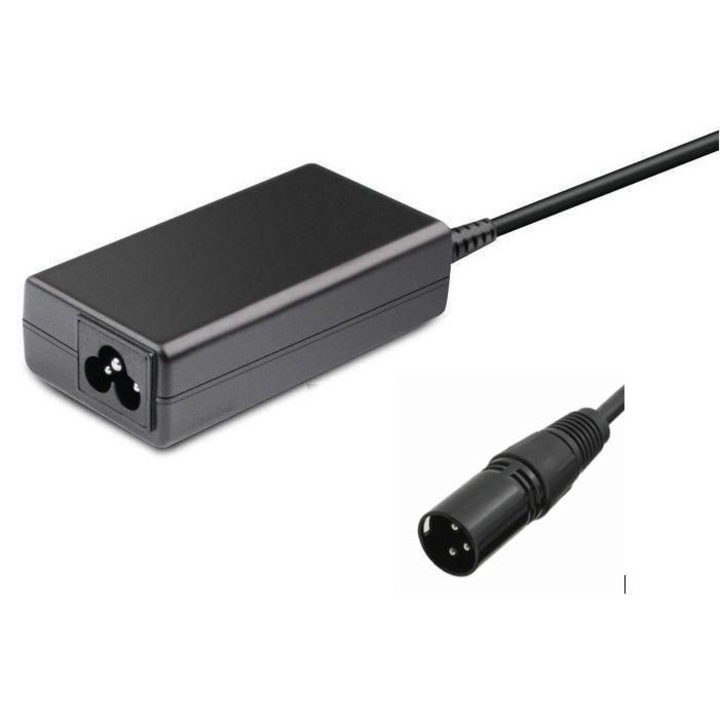 Adaptor de alimentare CoreParts eBike 84W 42V 2A cu mufa Cannon, cu cablu UE, MBXEBIKE-AC0002