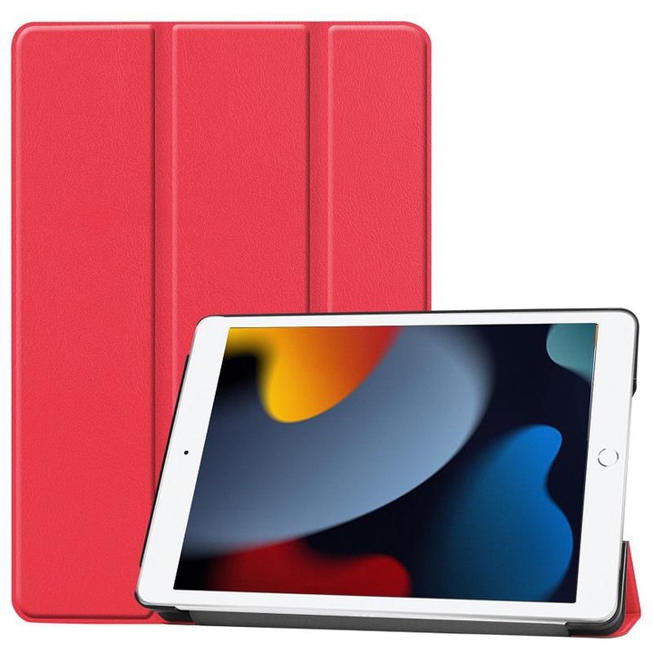 Husa tableta CoreParts Tri-fold Caster pentru iPad 7/8/9 (2019-2021) 10.2", rosie