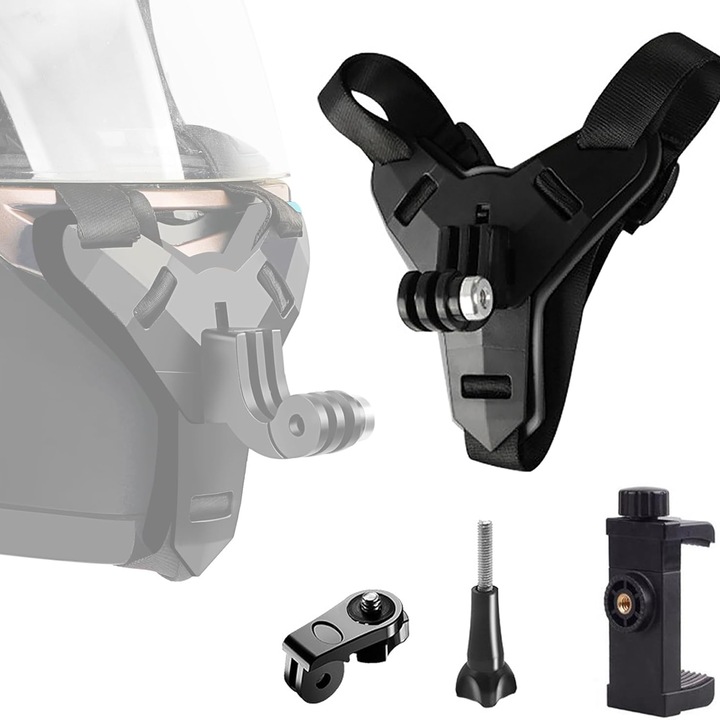 Suport pentru camera, TREXORA, cu brat J extins, design anti-vibratii, negru