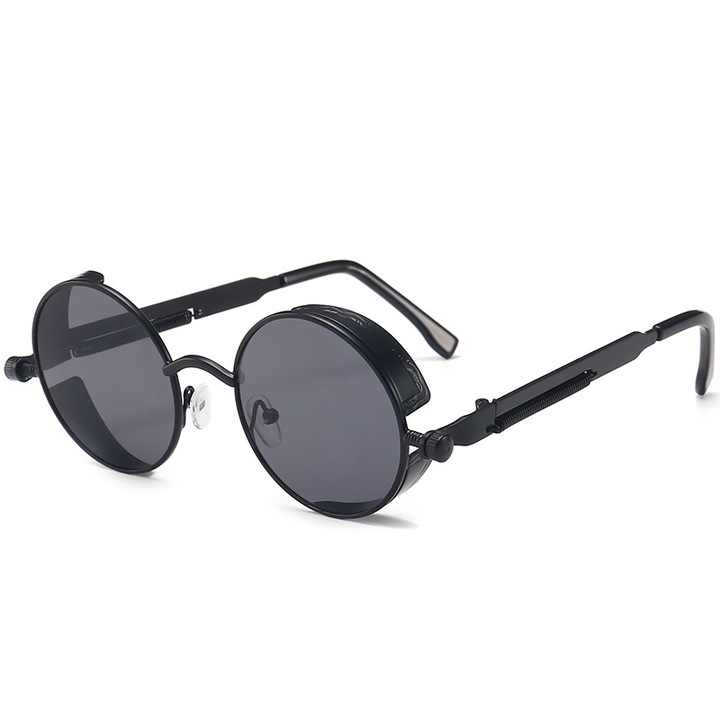 Ochelari de soare barbati, Aliaj, UV400, Negru, Marime unica