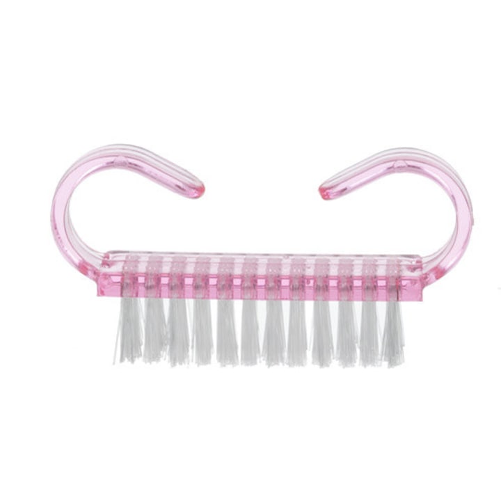 Perii pentru Unghii si Praf,50 Buc – Perii de Unica Folosinta pentru Manichiura, Geanta Cosmetica Inclusa, Roz