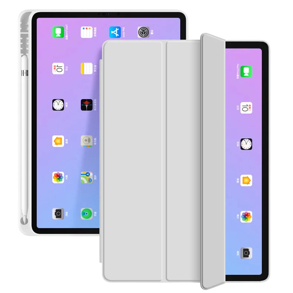 Husa Tableta FlexPro pentru Apple iPad Pro 12.9 (2018/2020/2021/2022), Protectie Completa, Functie Stand, Suport Creion, Gri