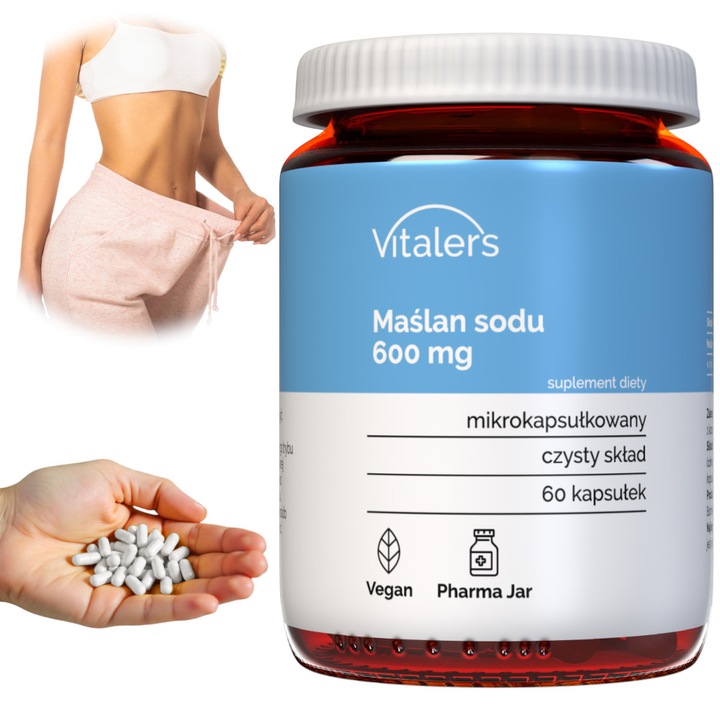 Vitaler's Butirat de sodiu 600 mg sustine sistemul digestiv 60 capsule