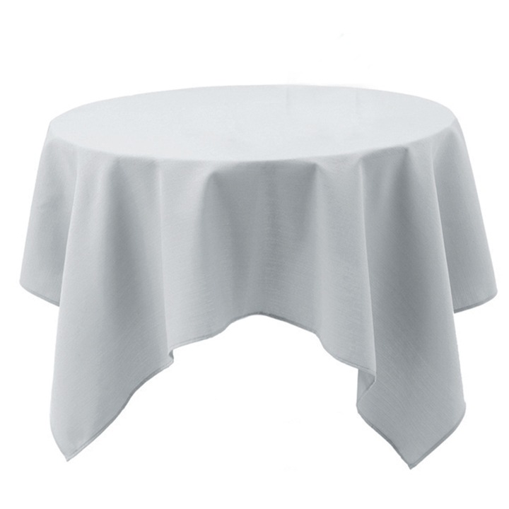Fehér foltálló terítő, 100% pamut, kerek, 280 cm, rendezvénytípus, éttermi használatra