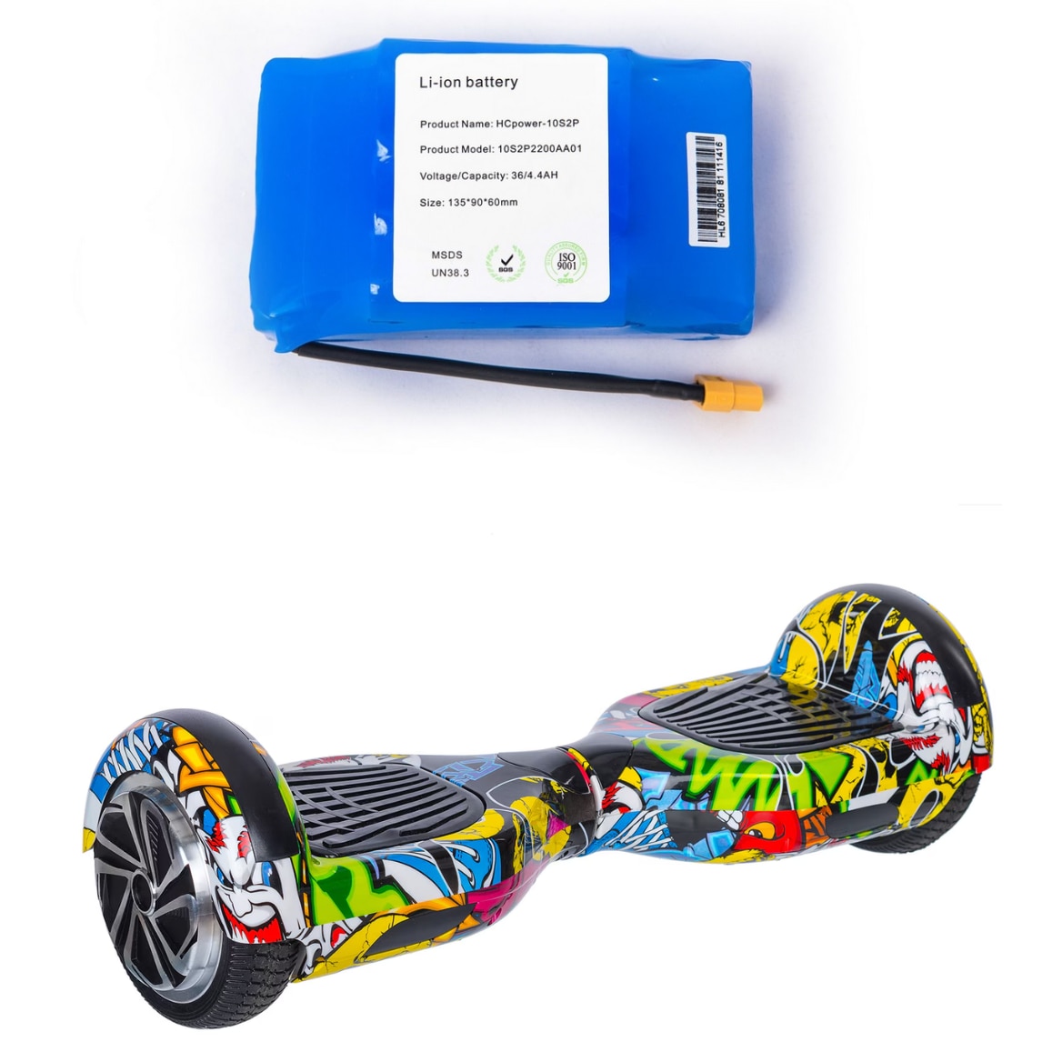 Acumulator Li-Ion Hoverboard, Dimensiune 135 x 90 x 60 mm