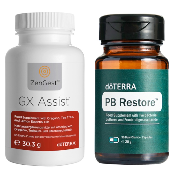 Supliment alimentar pentru detoxifiere si regenerare, doTERRA, GX Assist™ si PB Restore