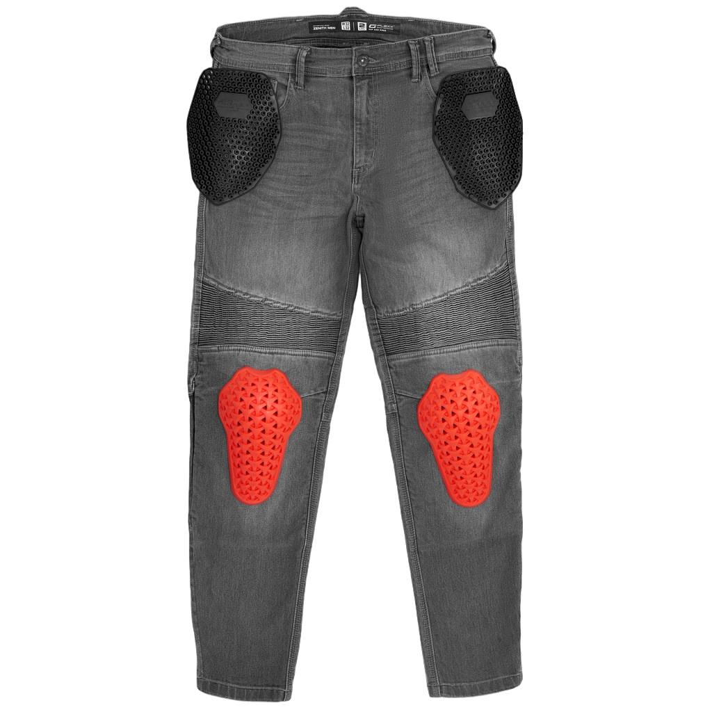 Pantaloni moto, Shima Zenith, gri, marimea 32/32, set cu protectii