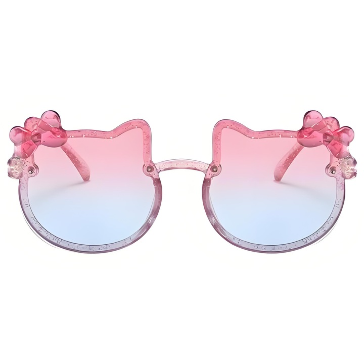 Детски слънчеви очила, модел на котка, розови
