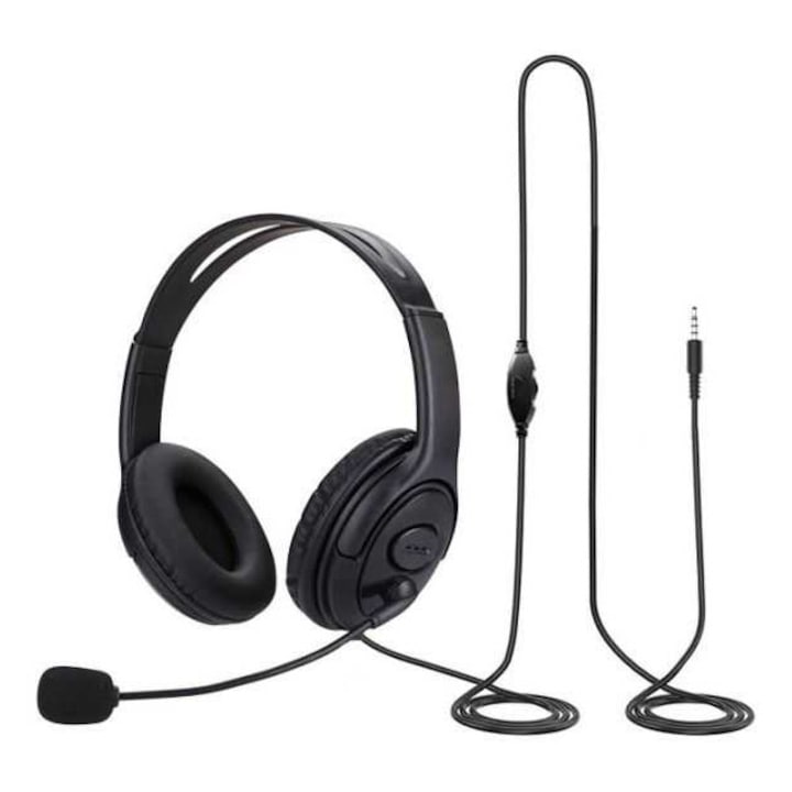 Casti gaming cu fir, The G-Lab, Korp Titanium, microfon, negru