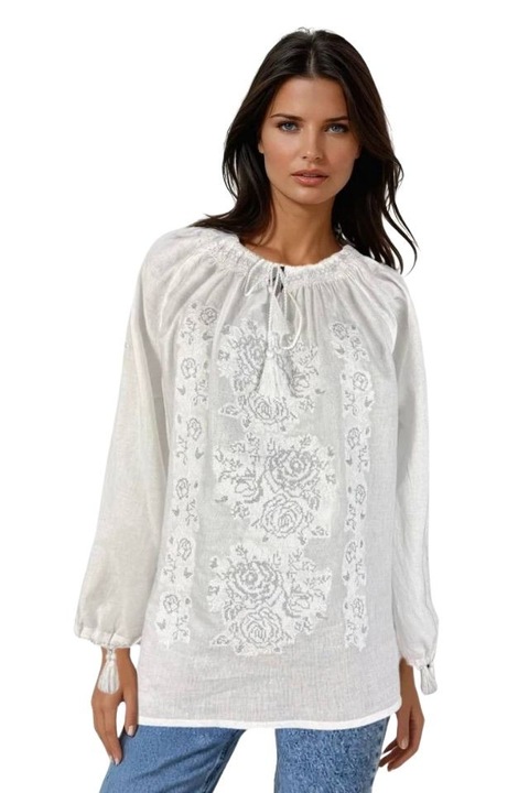 Bluza dama tip ie R256, Alb optic