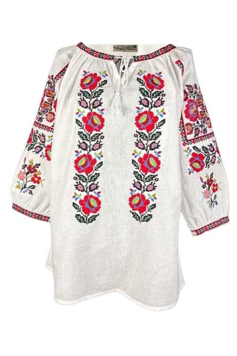 Bluza dama tip ie R256 alb/roz, marimea M