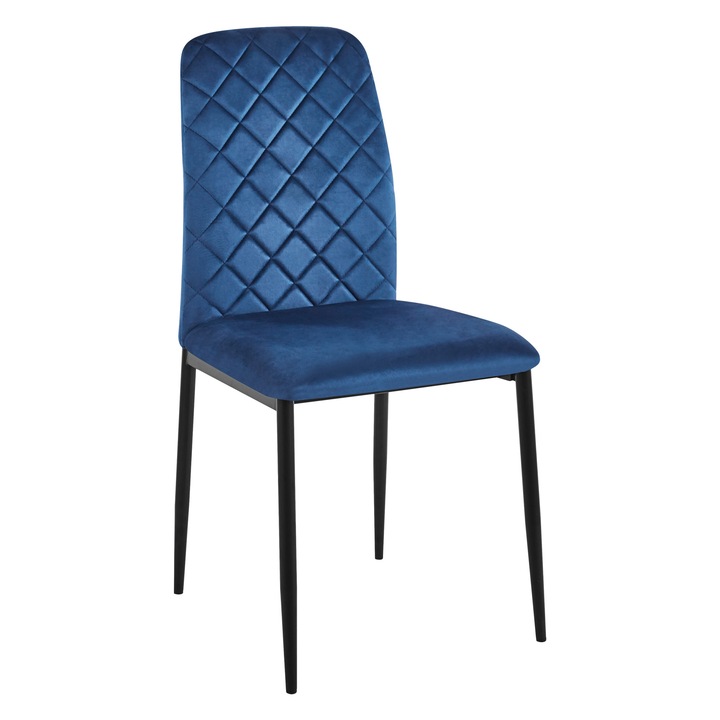 Scaun Maverik, granat velvet, 90x46x50cm, cu picioare metalice, design modern, utilizare universala