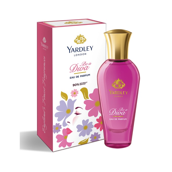 Eau de Parfum, Yardley Be a Diva, nőknek, 30 ml, Természetes összetevők, Vegán