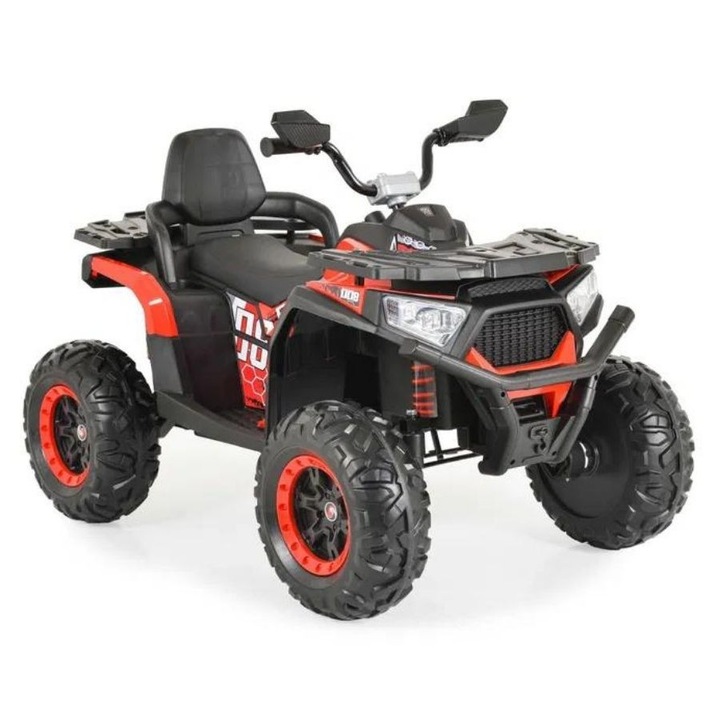 ATV cu baterie si anvelope EVA, rosu