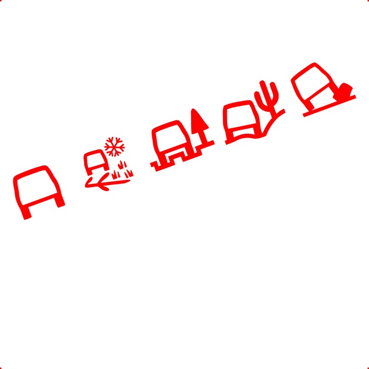 Sticker auto off road v5, Cri Flo, Rezistent la apa, Culoare Rosu, Marime 21 cm