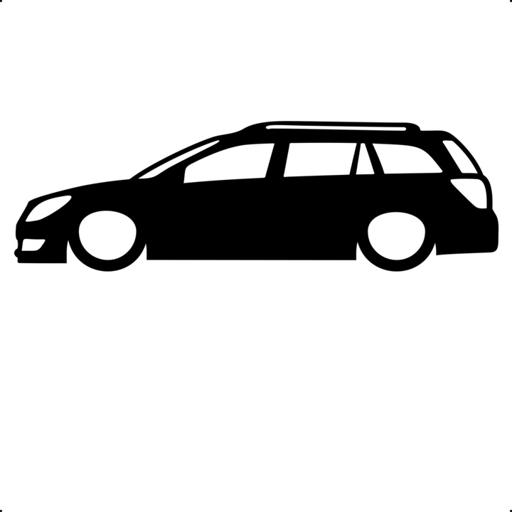 Sticker auto opel astra h lateral, Cri Flo, Rezistent la apa, Culoare Negru, Marime 21 cm