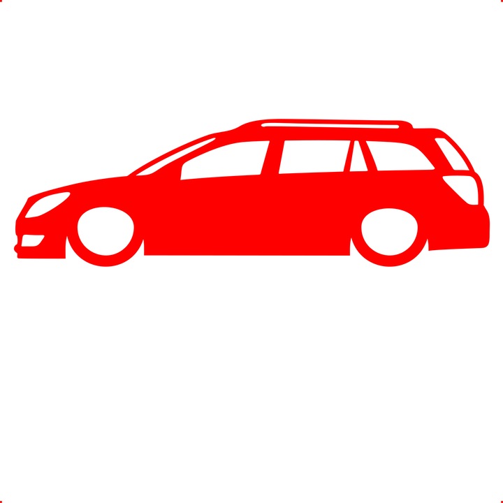 Sticker auto opel astra h lateral, Cri Flo, Rezistent la apa, Culoare Rosu, Marime 21 cm