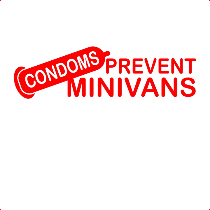 Sticker auto prevent minivans, Cri Flo, Rezistent la apa, Culoare Rosu, Marime 21 cm