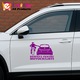 Sticker auto respect megane 2 ro, Cri Flo, Rezistent la apa, Culoare Mov, Marime 21 cm