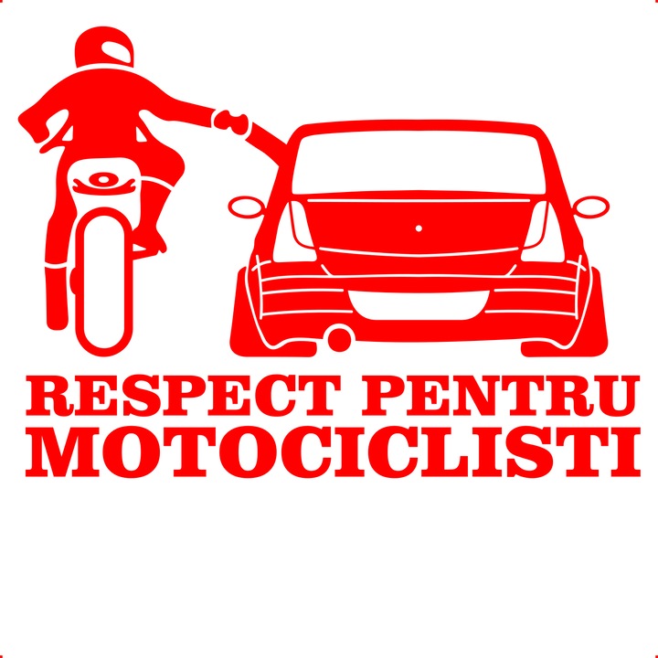 Sticker auto respect logan low ro, Cri Flo, Rezistent la apa, Culoare Rosu, Marime 21 cm