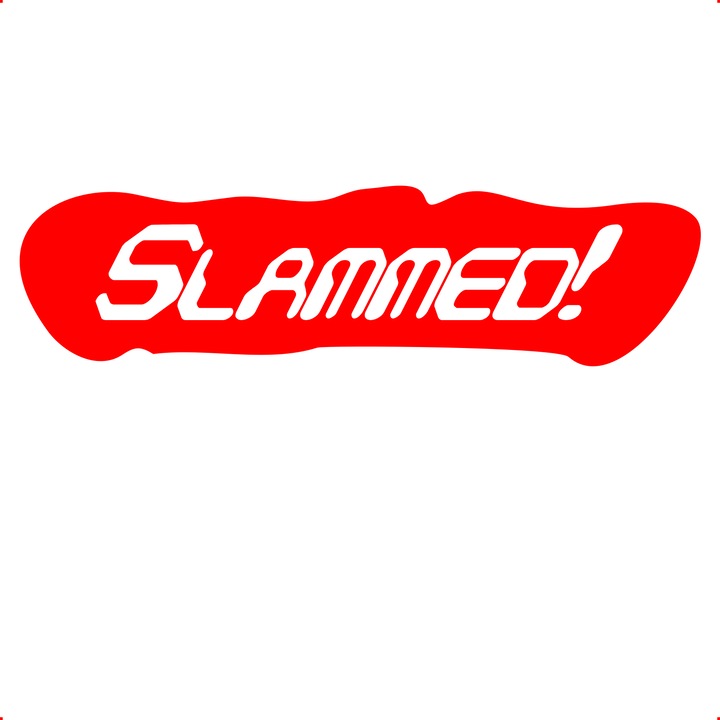 Sticker auto slammed v2, Cri Flo, Rezistent la apa, Culoare Rosu, Marime 21 cm