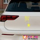 Sticker auto spider, Cri Flo, Rezistent la apa, Culoare Galben, Marime 21 cm