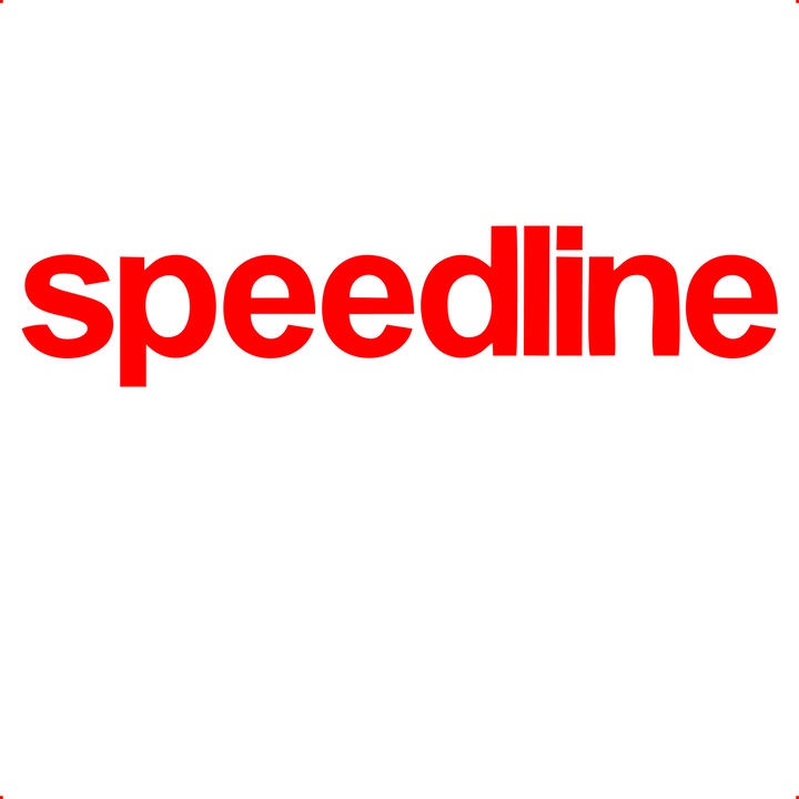 Sticker auto speedline, Cri Flo, Rezistent la apa, Culoare Rosu, Marime 21 cm