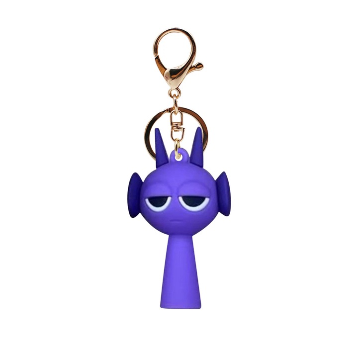 Sprunki kulcstartó figura, lila, 6cm