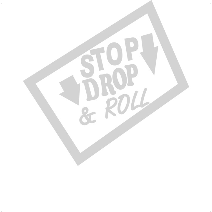 Sticker auto stop drop and droll, Cri Flo, Rezistent la apa, Culoare Alb, Marime 21 cm