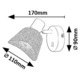 Lampa de perete Rabalux Farrelia gri E14 1x10W inaltime 9cm IP20
