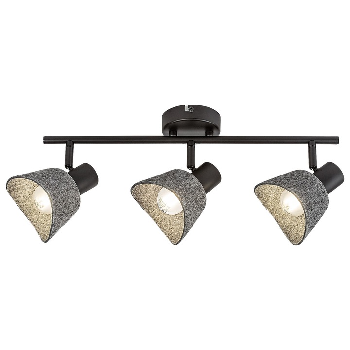 Lampa de tavan Rabalux Farrelia gri E14 3x10W inaltime 21cm IP20