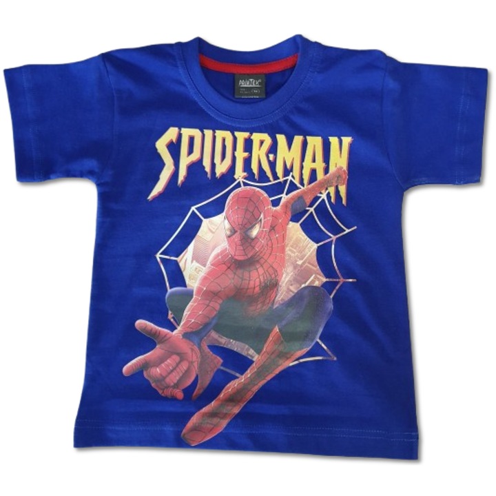 Gyerek Póló Printex, Rövid Ujjú, Pókember, Kék, 68cm, 3-6 hónapos