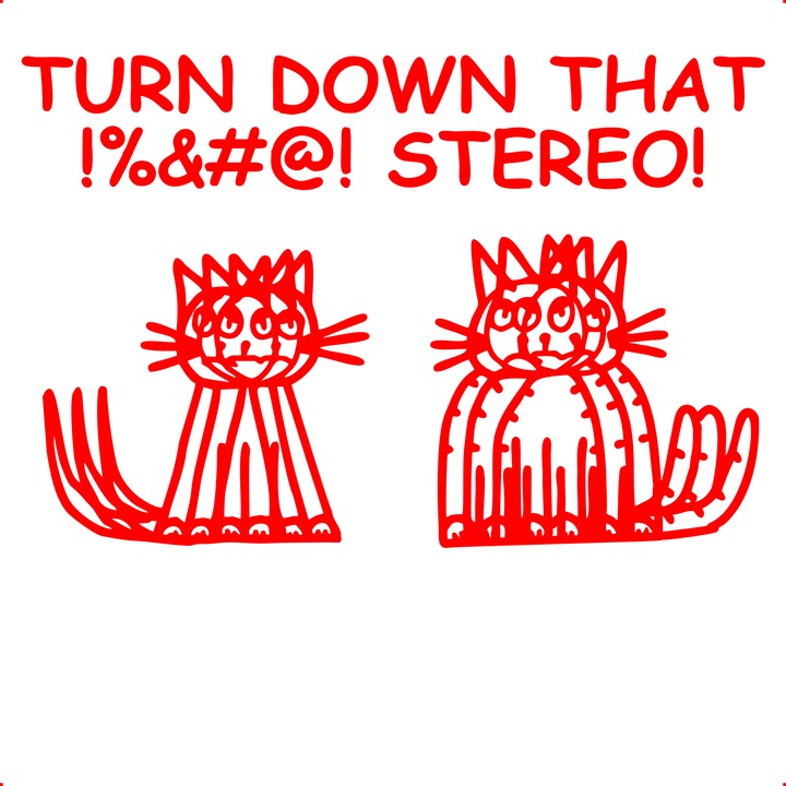 Sticker auto turn down, Cri Flo, Rezistent la apa, Culoare Rosu, Marime 21 cm