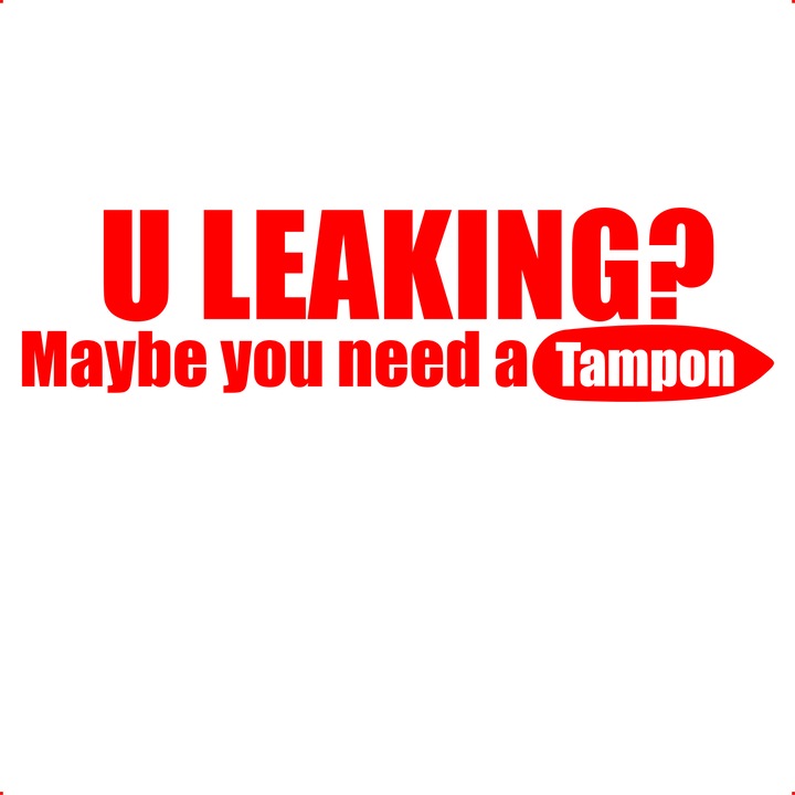 Sticker auto u leaking, Cri Flo, Rezistent la apa, Culoare Rosu, Marime 21 cm