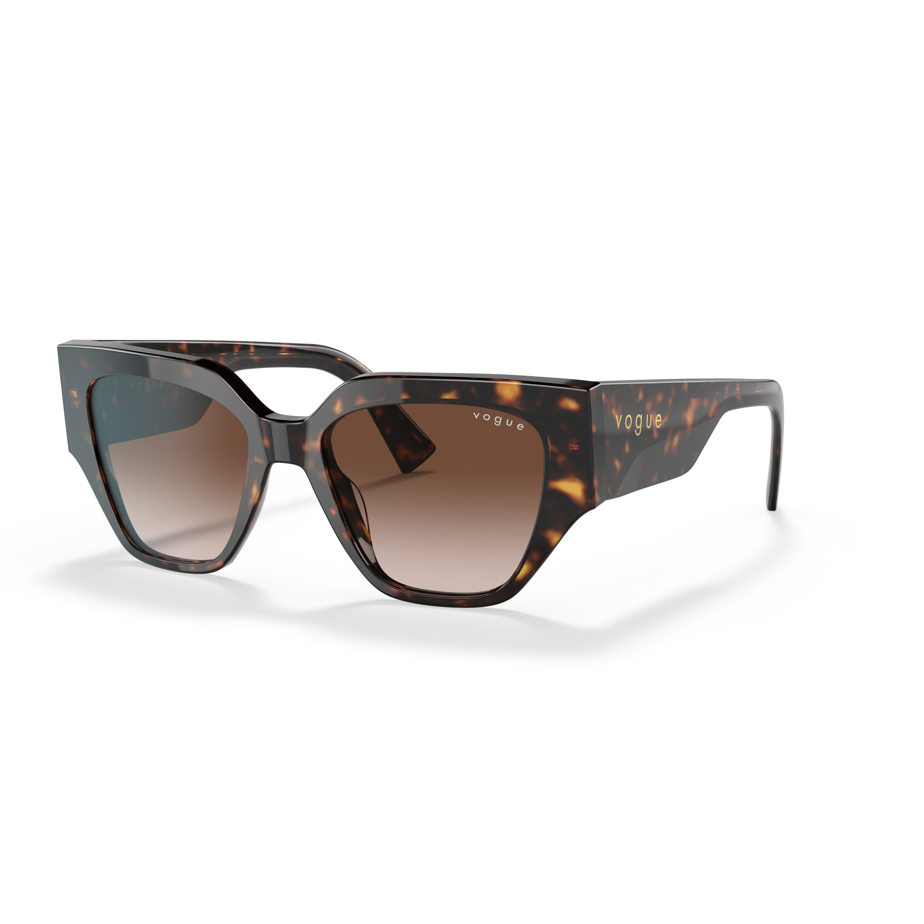Vogue, Ochelari de soare masivi cu lentile degrade, Maro, 52-18-140