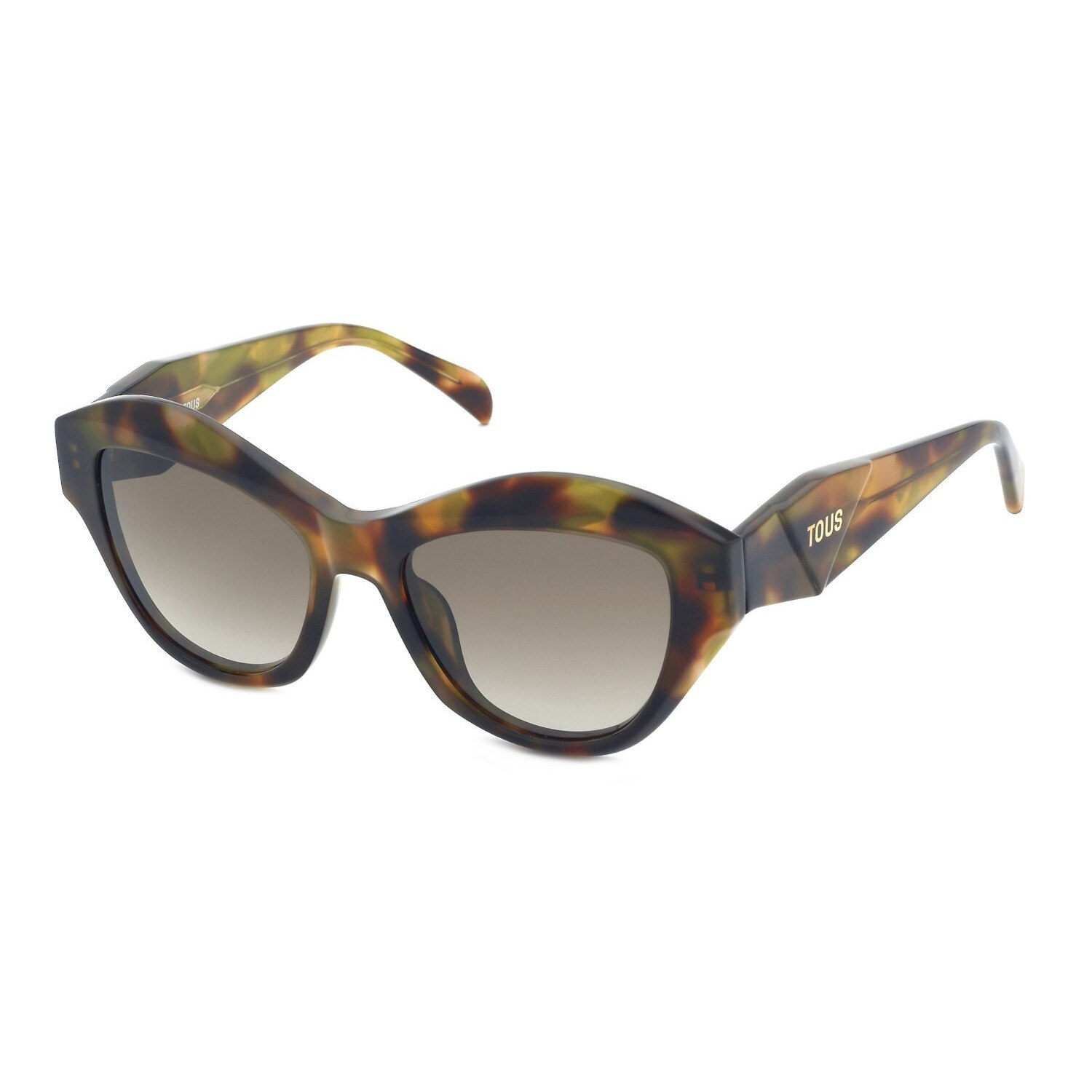 TOUS, Ochelari de soare cat-eye cu lentile degrade, Maro, 53-18-140