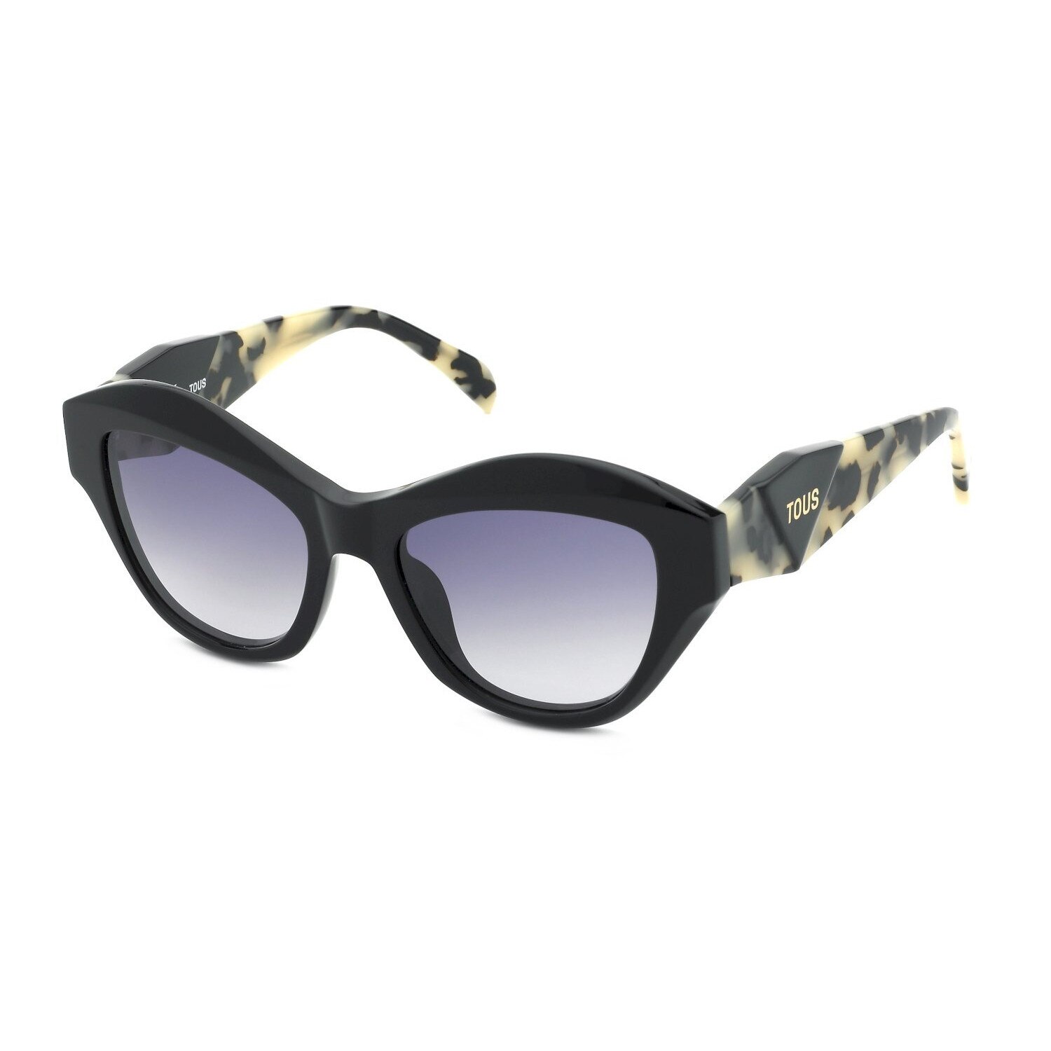 TOUS, Ochelari de soare cat-eye cu lentile degrade, Negru, 53-18-140