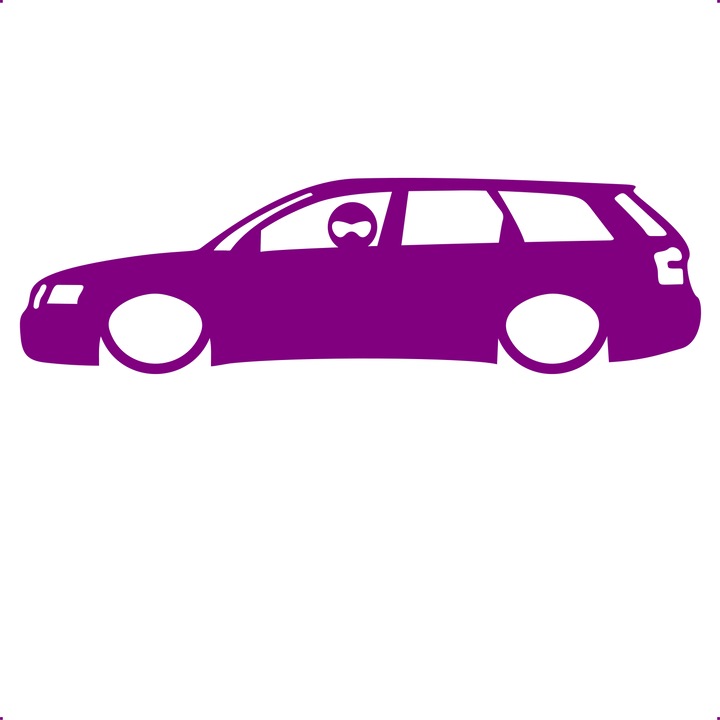 Sticker auto skoda lateral stig, Cri Flo, Rezistent la apa, Culoare Mov, Marime 21 cm
