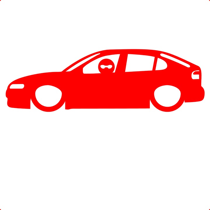 Sticker auto seat leon stig, Cri Flo, Rezistent la apa, Culoare Rosu, Marime 21 cm