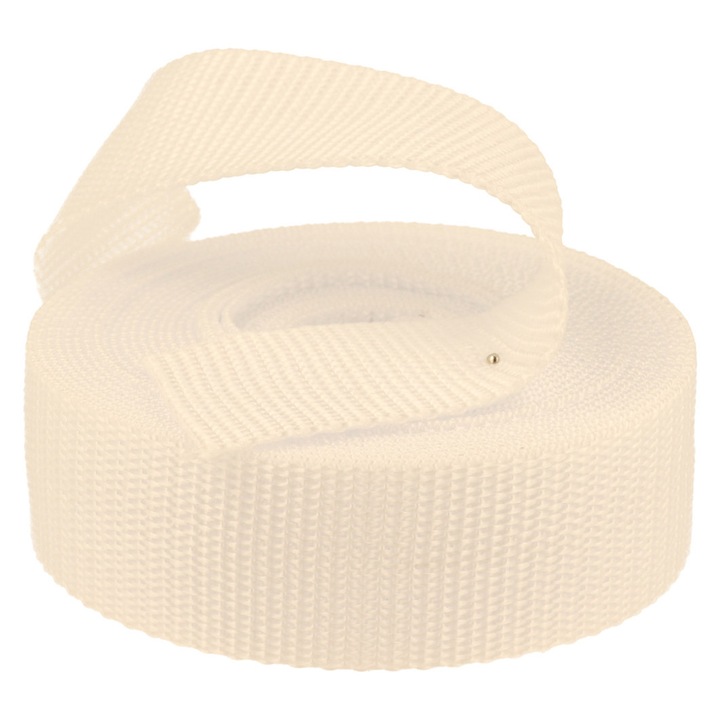 Banda de transport/ridicat polipropilenica 25mm, Kacperek, grosime 1,35mm, alba, 50 metri