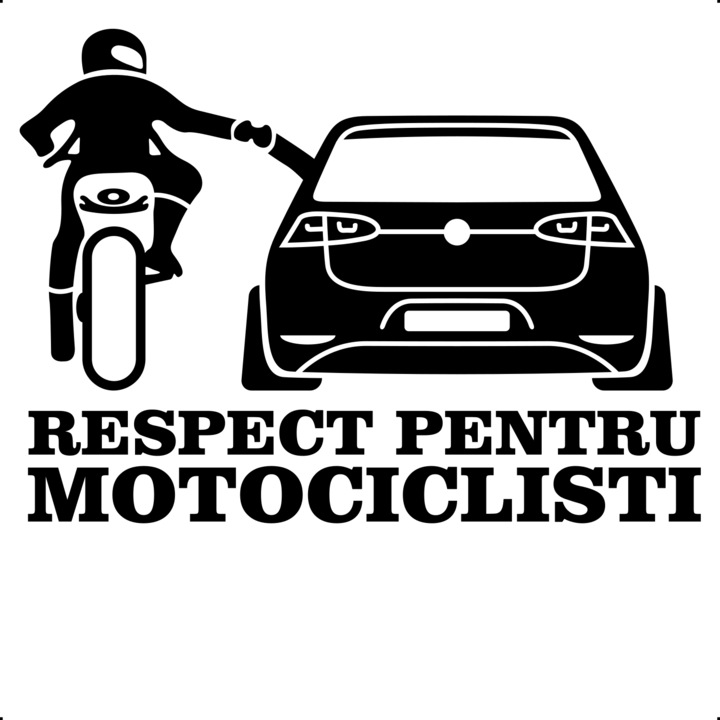 Sticker auto respect golf 7, Cri Flo, Rezistent la apa, Culoare Negru, Marime 21 cm