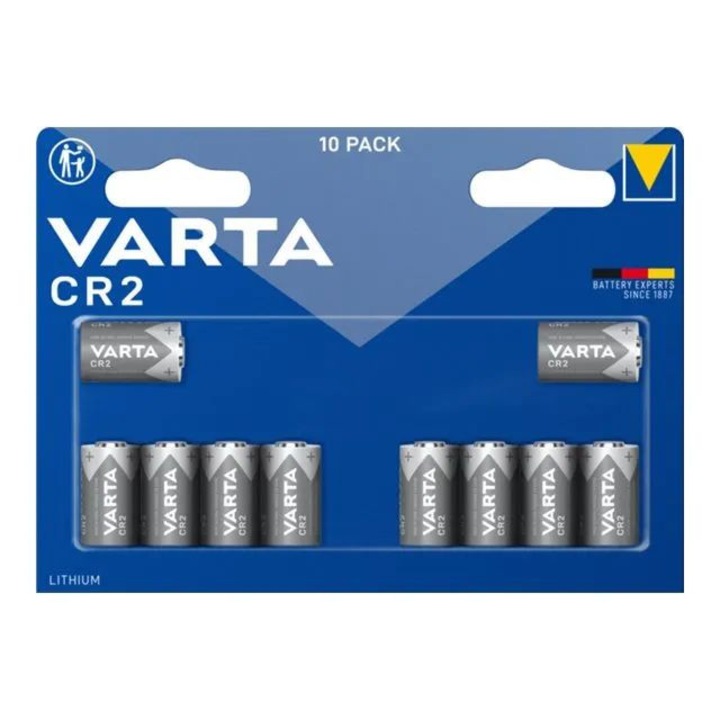 Baterii Varta CR2, Litium, set 10 bucati